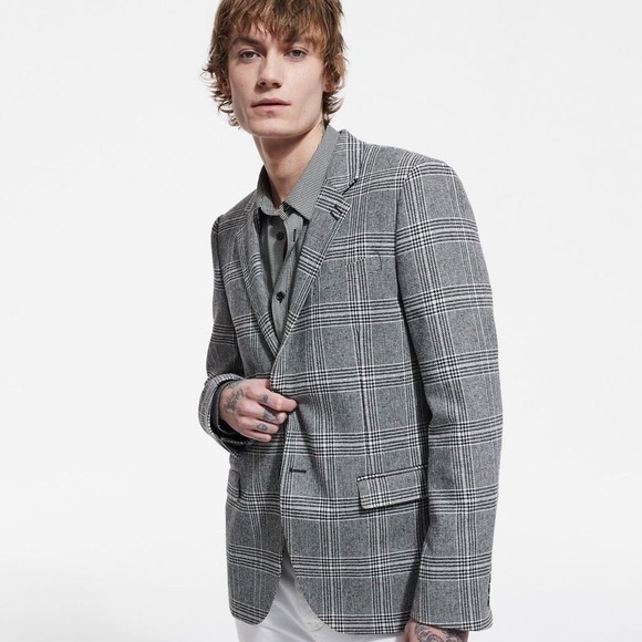 ✔️59 The Kooples Black and White Checkered Blazer $695 36 USA